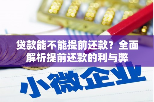理县贷款能不能提前还款？全面解析提前还款的利与弊