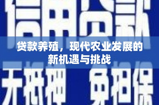 理县贷款养殖，现代农业发展的新机遇与挑战