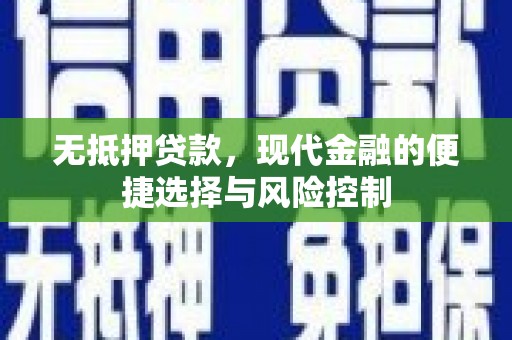 理县无抵押贷款，现代金融的便捷选择与风险控制