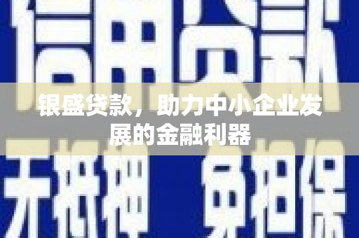 理县银盛贷款，助力中小企业发展的金融利器