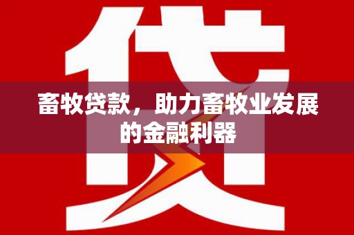 理县畜牧贷款，助力畜牧业发展的金融利器