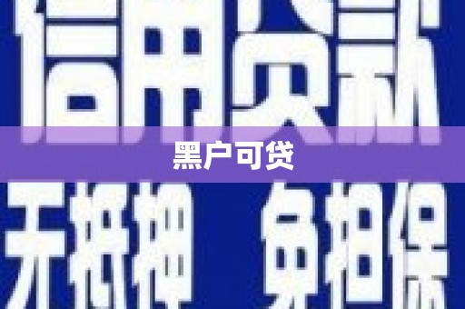 理县黑户可贷