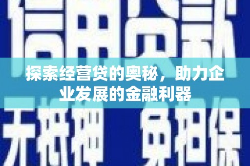 理县探索经营贷的奥秘，助力企业发展的金融利器