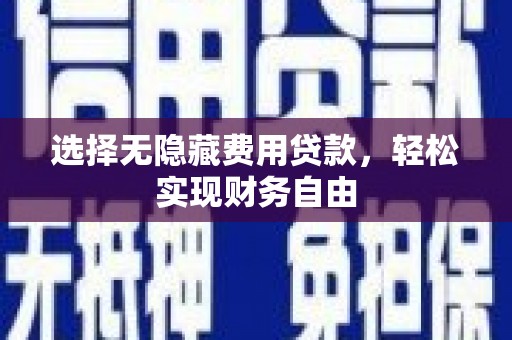 理县选择无隐藏费用贷款，轻松实现财务自由