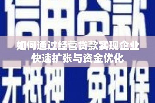 理县如何通过经营贷款实现企业快速扩张与资金优化