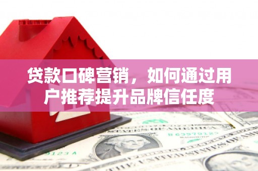 理县贷款口碑营销，如何通过用户推荐提升品牌信任度