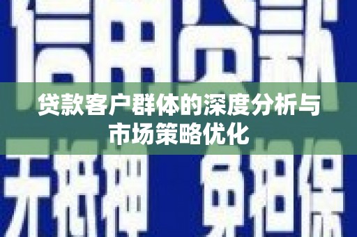 理县贷款客户群体的深度分析与市场策略优化