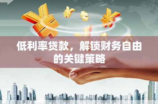 理县低利率贷款，解锁财务自由的关键策略