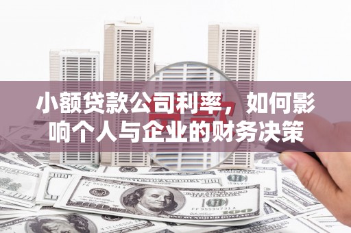 理县小额贷款公司利率，如何影响个人与企业的财务决策