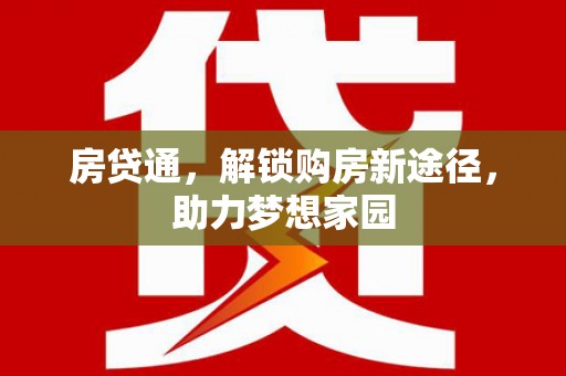 理县房贷通，解锁购房新途径，助力梦想家园