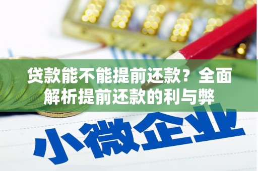 理县贷款能不能提前还款？全面解析提前还款的利与弊