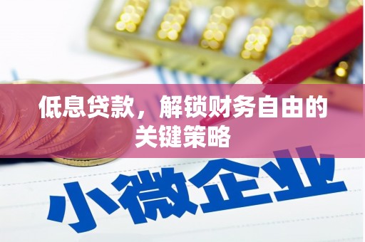 理县低息贷款，解锁财务自由的关键策略