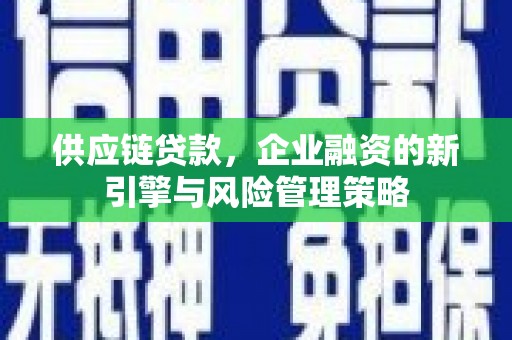 理县供应链贷款，企业融资的新引擎与风险管理策略