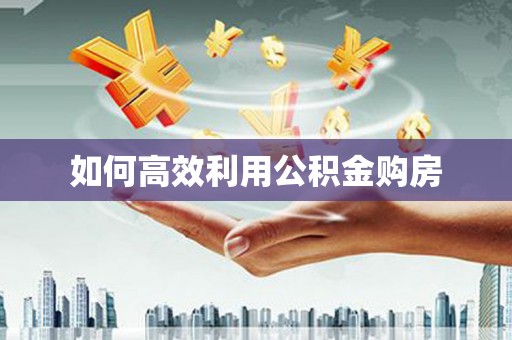 理县如何高效利用公积金购房