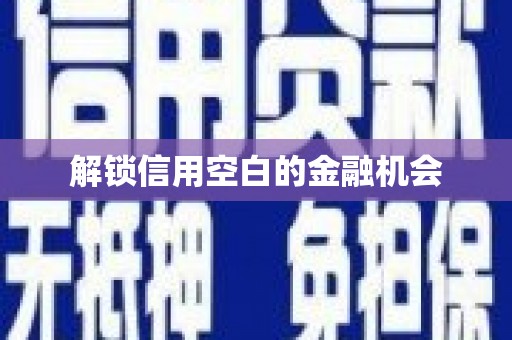 理县解锁信用空白的金融机会