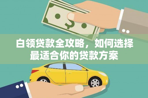 理县白领贷款全攻略，如何选择最适合你的贷款方案
