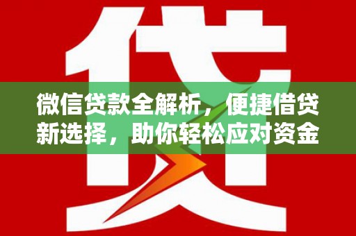理县微信贷款全解析，便捷借贷新选择，助你轻松应对资金需求